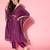 Women Striped Silk Blend New Age Kaftan Kurta Set