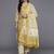Women Lime Green & Off White Printed Pure Cotton Kurta with Trousers & Dupatta