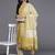 Women Lime Green & Off White Printed Pure Cotton Kurta with Trousers & Dupatta