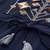 Women Navy Blue Yoke Design Thread Work Pure Cotton Kurta with Trousers