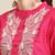 Women Magenta Floral Chanderi Silk Kurta with Trousers & With Dupatta