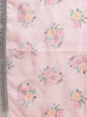 Women Magenta Floral Chanderi Silk Kurta with Trousers & With Dupatta 4
