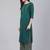 Women Green Floral Embroidered Kurta with Palazzos