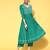 Women Green & Silver Striped Gotta Patti Kurta Set