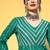 Women Green & Silver Striped Gotta Patti Kurta Set