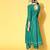 Women Green & Silver Striped Gotta Patti Kurta Set