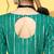 Women Green & Silver Striped Gotta Patti Kurta Set