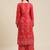 Women Red Bandhani Printed Kurta with Palazzos