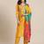 Women Mustard Yellow Floral Embroidered Empire Thread Work Kurta with Trousers & With Dupatta