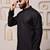 Black color smart and ethnic cotton blend designer kurta payjama