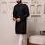 Black color smart and ethnic cotton blend designer kurta payjama