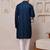 Blue color smart and ethnic cotton blend designer kurta payjama
