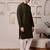 Mahendi color smart and ethnic cotton blend designer kurta payjama