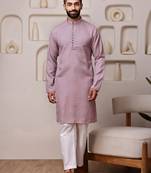 Pink color smart and ethnic cotton blend designer kurta payjama