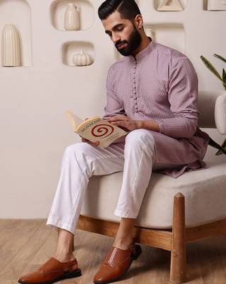 Pink color smart and ethnic cotton blend designer kurta payjama 3