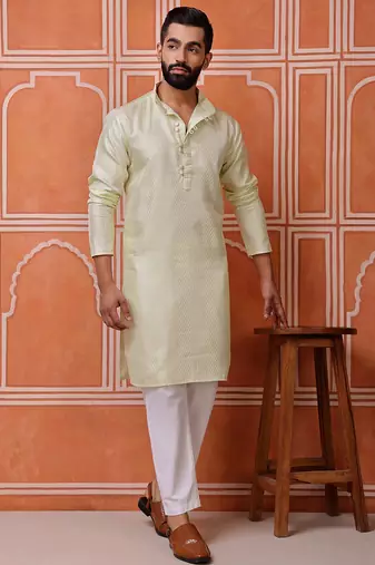 Pista color smart and ethnic cotton blend designer kurta payjama