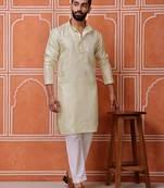 Pista color smart and ethnic cotton blend designer kurta payjama