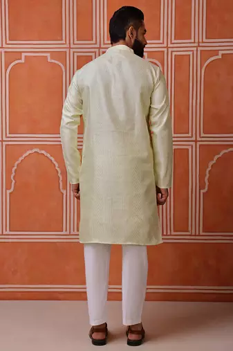 Pista color smart and ethnic cotton blend designer kurta payjama