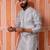 Grey color smart and ethnic cotton blend designer kurta payjama