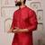 Red color smart and ethnic cotton blend designer kurta payjama