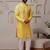 Yellow color smart and ethnic cotton blend designer kurta payjama