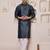 Grey color graceful ethnic kurta payjama for men's festive looks
