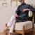 Grey color graceful ethnic kurta payjama for men's festive looks