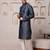 Grey color graceful ethnic kurta payjama for men's festive looks