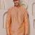 Orange color graceful ethnic kurta payjama for men's festive looks