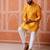 Yellow color graceful ethnic kurta payjama for men's festive looks