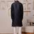 Black color graceful ethnic kurta payjama for men's festive looks