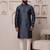 Grey color graceful ethnic kurta payjama for men's festive looks