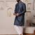Grey color graceful ethnic kurta payjama for men's festive looks