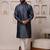 Grey color graceful ethnic kurta payjama for men's festive looks
