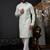 Mint green color graceful ethnic kurta payjama for men's festive looks