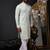 Mint green color graceful ethnic kurta payjama for men's festive looks