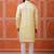 Yellow color graceful ethnic kurta payjama for men's festive looks
