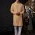 Orange color graceful ethnic kurta payjama for men's festive looks