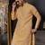 Orange color graceful ethnic kurta payjama for men's festive looks