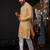 Orange color graceful ethnic kurta payjama for men's festive looks