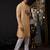 Orange color graceful ethnic kurta payjama for men's festive looks