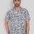 Black color smart cotton blended  designer printed graceful casual shirt