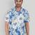 Blue color smart cotton blended  designer printed graceful casual shirt