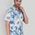 Blue color smart cotton blended  designer printed graceful casual shirt