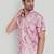 Pink color smart cotton blended  designer printed graceful casual shirt