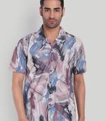Multy color smart cotton blended  designer printed graceful casual shirt