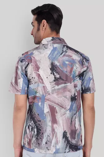 Multy color smart cotton blended  designer printed graceful casual shirt