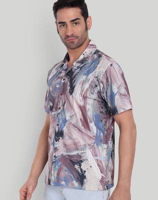Multy color smart cotton blended  designer printed graceful casual shirt 4
