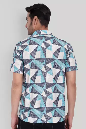 Multy color smart cotton blended  designer printed graceful casual shirt