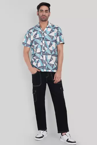 Multy color smart cotton blended  designer printed graceful casual shirt